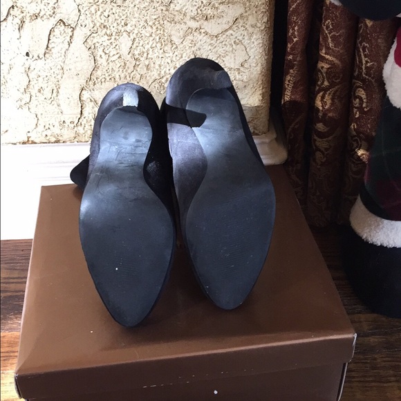 Black suede slouchy boots EUC size 10Audrey brooke - Picture 3 of 4