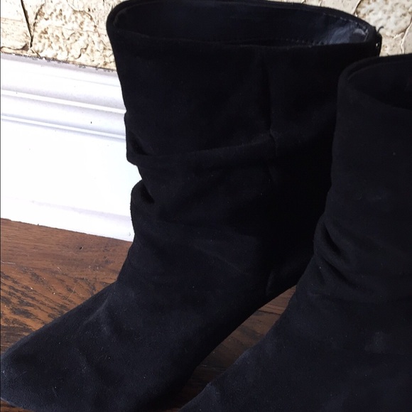 Black suede slouchy boots EUC size 10Audrey brooke - Picture 4 of 4