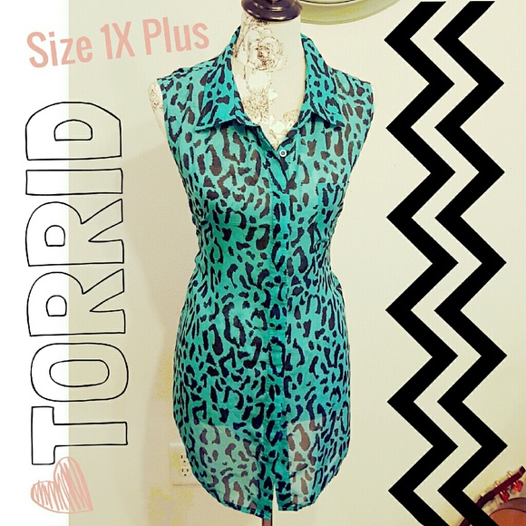 Plus Size Torrid Sheer Blouse