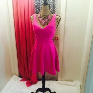 Neon pink dress used a few times but gently used😊