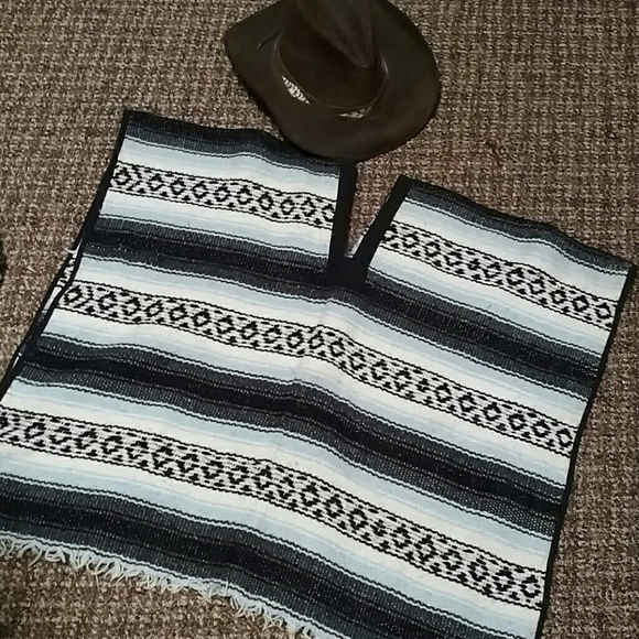 Mexican blanket poncho