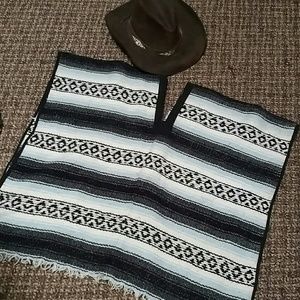 Mexican blanket poncho