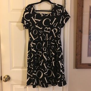 Forever 21 Plus Letters Dress Fit and Flair F21+