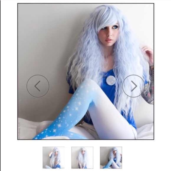 Limited Edition High Quality Wavy Blue Ombré Wig