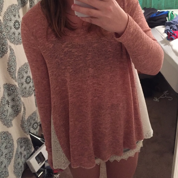 Crochet side sweater