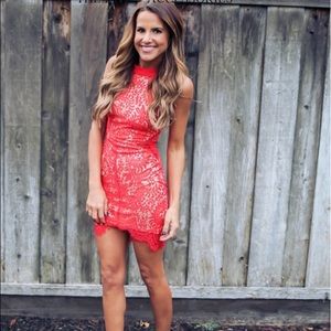 Beautiful red lace dress!