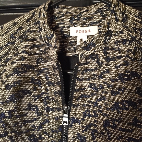 Fossil Arlene Jacket Blue Multi Size Small - Picture 6 of 7