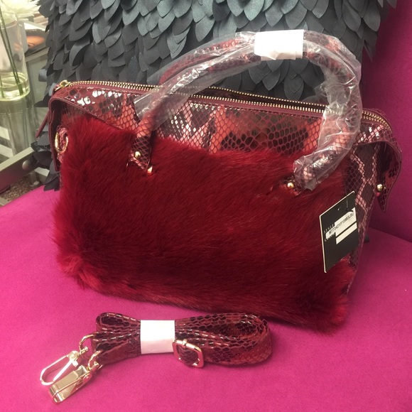 Stunning Furry and Snake Sondra Roberts Bag,NWT