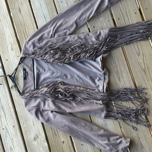 Fringe suede jacket