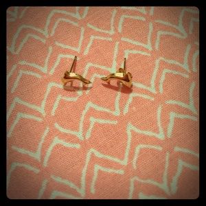 Small stud dolphin earrings