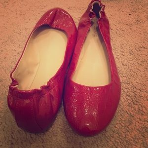 Ruby red flats