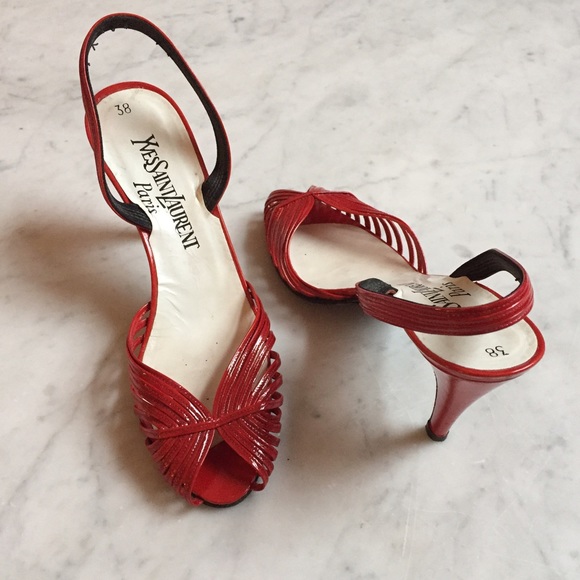Vintage YSL Red Heels