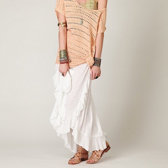 🌹🌹SOLD🌹🌹Free People Cascades Maxi Skirt XS