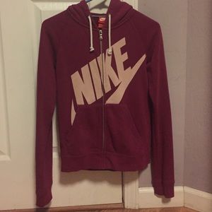 Magenta and pink Nike hoodie