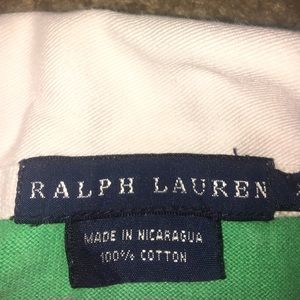 pink and green polo shirt