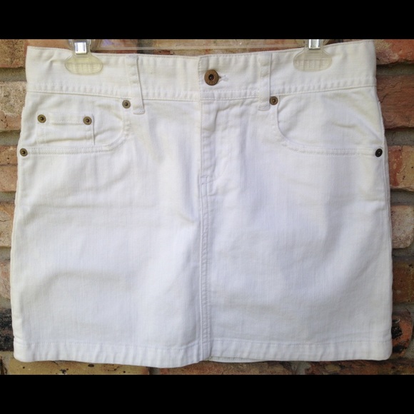 J. Crew White Stretch Denim Jean Skirt size 4