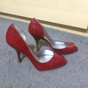 GUESS - Red Peep Toe Heels