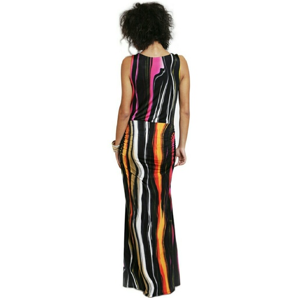 NWT Printed Maxi Cowl Neck Dress, S - Picture 2 of 4