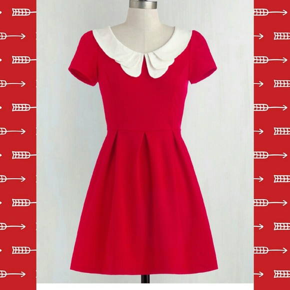 ModCloth- Looking to Tomorrow Dress - Rouge