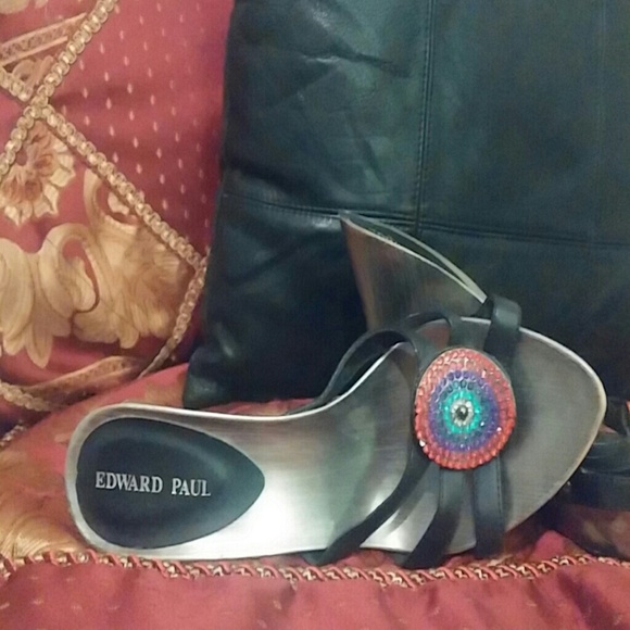 Multi-colored Rhinestone High Heel Shoes - Picture 2 of 4