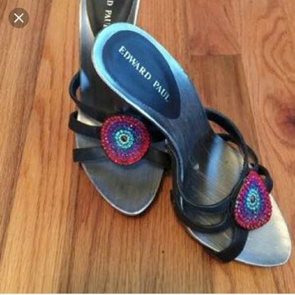 Multi-colored Rhinestone High Heel Shoes - Picture 3 of 4