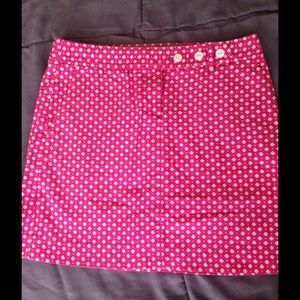 J crew pink/white skirt denim size 0