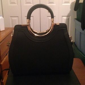 BNWOT BLACK VEGAN LEATHER BAG