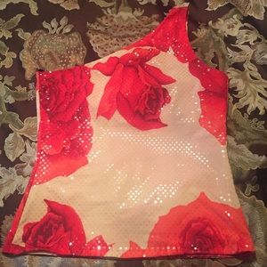 🌹sexy sequin one shoulder blouse by Arden B🌹