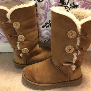 Chestnut Triple Bailey Button Tall Uggs