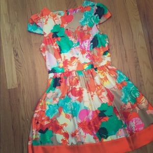 Fit and Flare Summer Silk Cocktail Dress