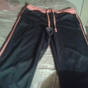 Grey and Orange Capris