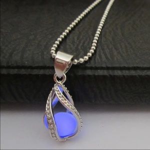 Mermaid Teardrop Necklace ~ Purple