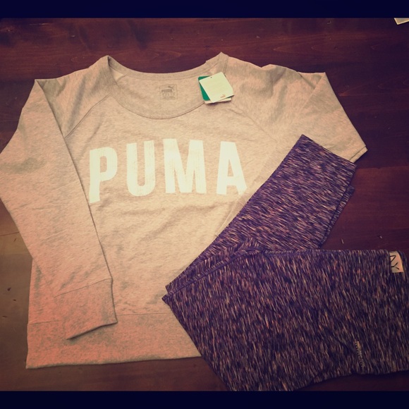 Puma crewneck with legging set