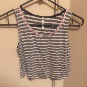 Striped crop top