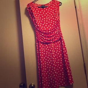 Red and white summer dress size 6.