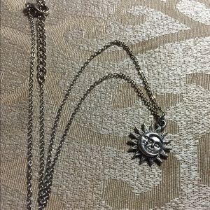 Sun and moon necklace