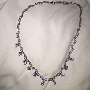 Gorgeous blue bow necklace