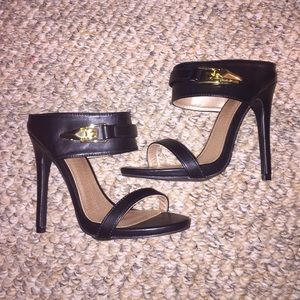Never worn black mule heels