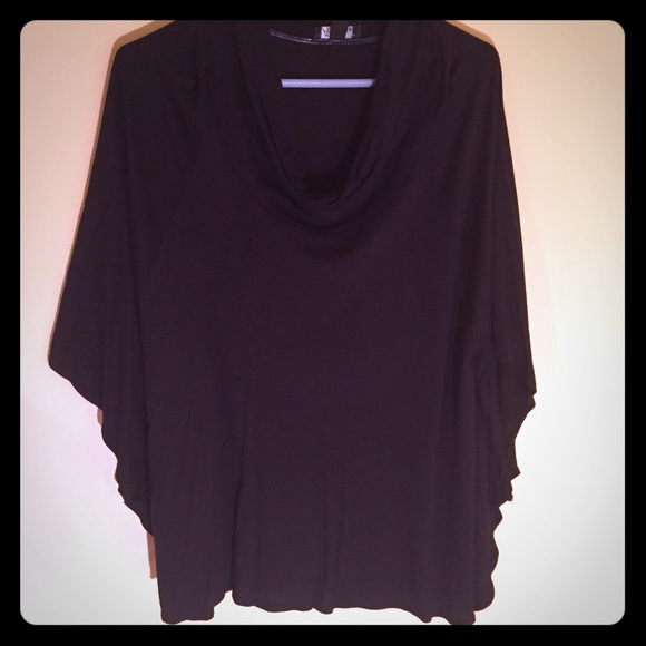 Black poncho top