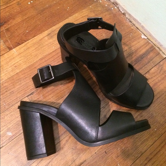 Topshop Black Heeled Sandals