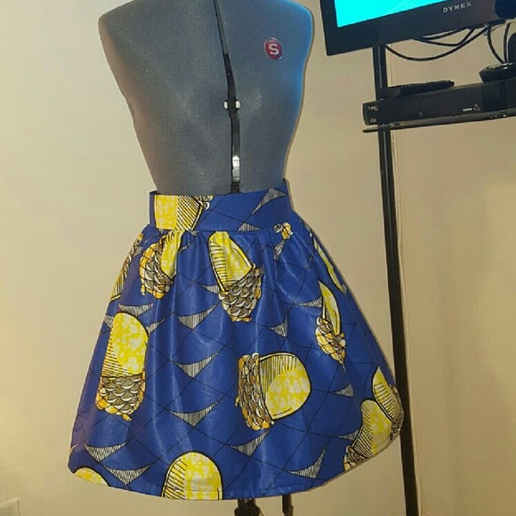 African Print mini skirt