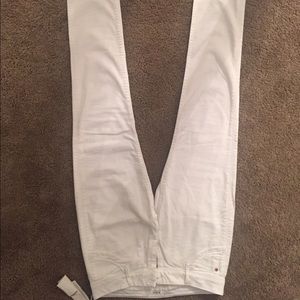 Hudson white straight jeans