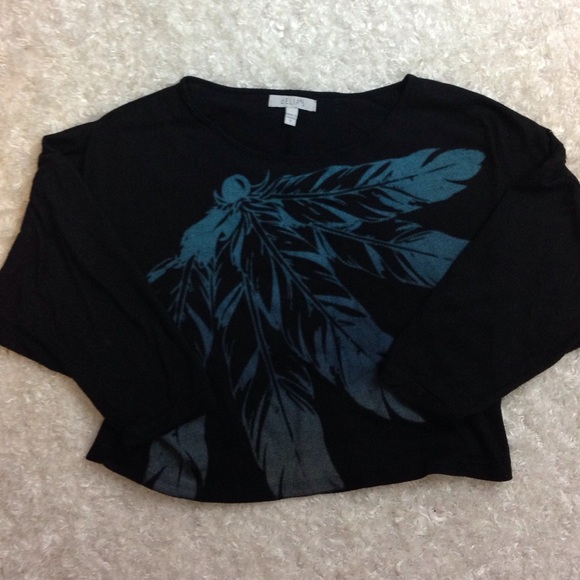 Feather crop top