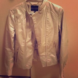 Silver Express Moto Jacket Size Small