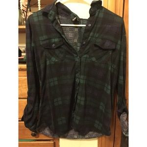 Rue 21 Green Flannel