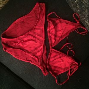 Sexy red hot Victoria's Secret bathing suit!