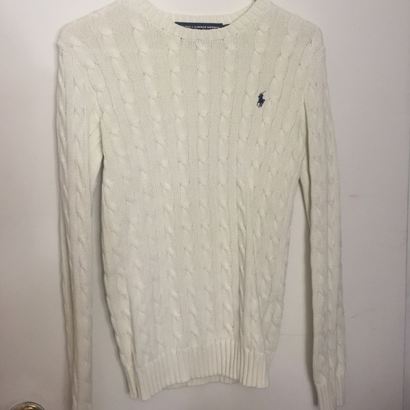 White cotton Ralph Lauren sweater size small