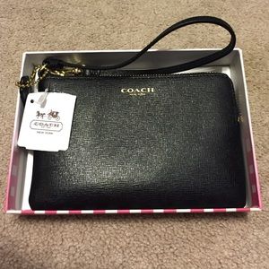 Black Coach Wristlet- New in Box!