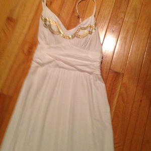 White maxi dress