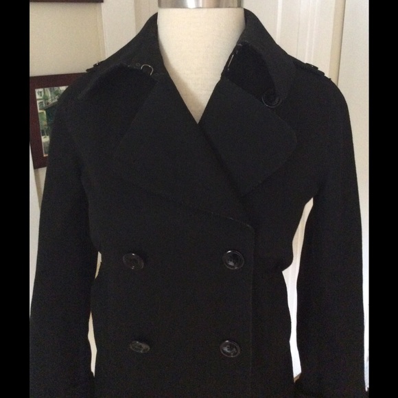 Black wool Burberry jacket